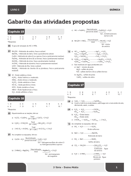 Gabarito das atividades propostas