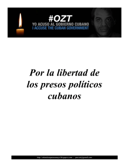 Por la libertad de los presos políticos cubanos