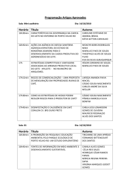 Programação Artigos Aprovados Horário Título Autores Horário