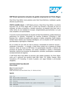 SAP Brasil apresenta soluções de gestão