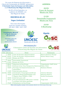 II Semin&aacute;rio Cases de Sucesso em Inform - OeSC