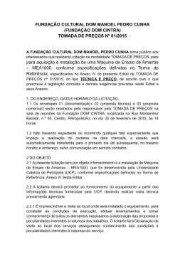 FUNDA&Ccedil;&Atilde;O CULTURAL DOM MANOEL PEDRO CUNHA