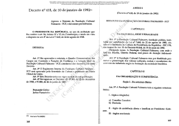 Decreto nº 418, de 10 de janeiro de 1992(1)