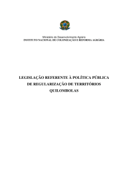 LEGISLA&Ccedil;&Atilde;O REFERENTE &Agrave; POL&Iacute;TICA P&Uacute;BLICA DE