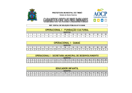 OPERACIONAL I - FUNDA&Ccedil;&Atilde;O CULTURAL OPERACIONAL