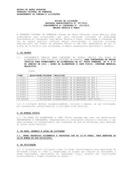 ESTADO DE SANTA CATARINA FUNDA&Ccedil;&Atilde;O CULTURAL DE
