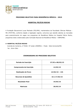 1 processo seletivo para resid&ecirc;ncia m&eacute;dica