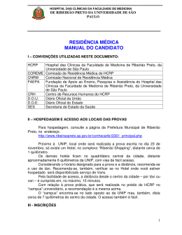 RESID&Ecirc;NCIA M&Eacute;DICA MANUAL DO CANDIDATO