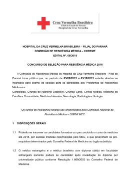 Edital - Hospital Cruz Vermelha