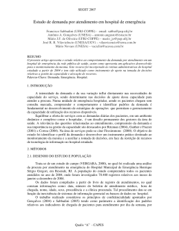 Estudo de demanda por atendimento em hospital de