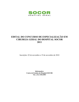 edital do concurso de especializa&ccedil;&atilde;o em cirurgia geral do hospital