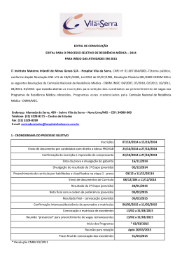 edital - Hospital Vila da Serra