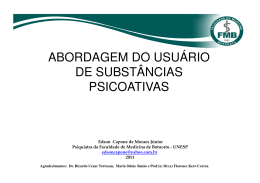 abordagem do usu&aacute;rio de subst&acirc;ncias psicoativas
