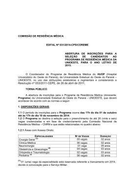 Edital n&ordm; 031/2014-CPS/COREME