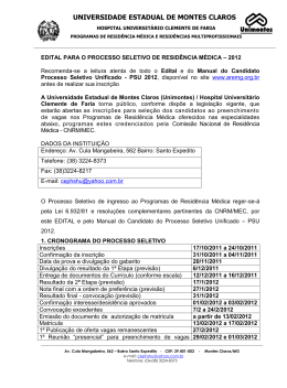 Edital - Cotec - Universidade Estadual de Montes Claros