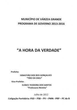 "A HORA DA VERDADE&rdquo; - V&aacute;rzea Grande Not&iacute;cias