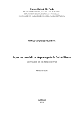 Aspectos prosódicos do português de Guiné-Bissau