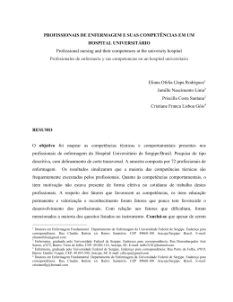 PROFISSIONAIS DE ENFERMAGEM E SUAS COMPET&Ecirc;NCIAS EM