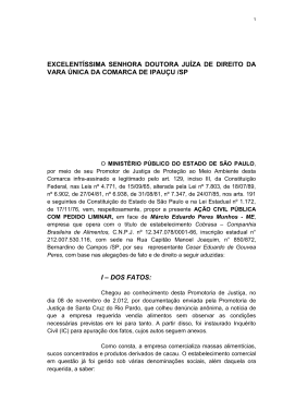 excelent&iacute;ssima senhora doutora ju&iacute;za de direito da vara &uacute;nica da