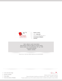 Redalyc.Meio Ambiente, tutelas de urg&ecirc;ncia e processo coletivo