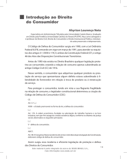 Introdu&ccedil;&atilde;o ao Direito do Consumidor