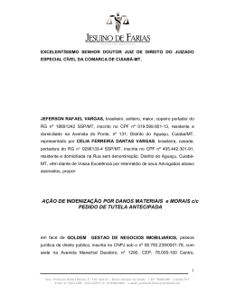 A&Ccedil;&Atilde;O DE INDENIZA&Ccedil;&Atilde;O POR DANOS MATERIAIS e MORAIS c/c