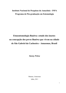 Etnoentomologia Baniwa: estudo dos insetos na - BDTD