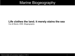 Marine Biogeography