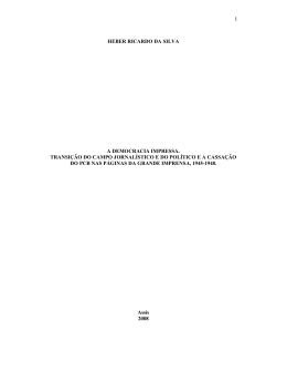 heber ricardo da silva a democracia impressa. transi&ccedil;&atilde;o do