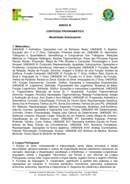 ANEXO III - Conte&uacute;do Program&aacute;tico - Concursos