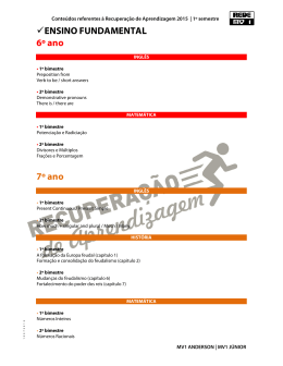 ENSINO FUNDAMENTAL 6&ordm; ano 7&ordm; ano