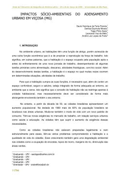 impactos s&oacute;cio-ambientais do adensamento urbano em vi&ccedil;osa (mg)