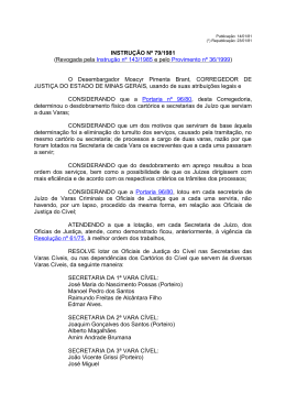 INSTRUÇÃO Nº 79/1981 - Tribunal de Justiça de Minas Gerais