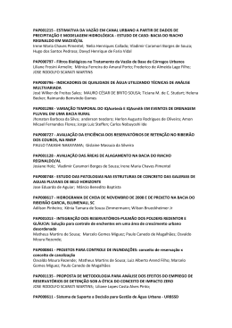 pap001215 - estimativa da vaz&atilde;o em canal urbano a partir de dados