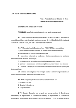 Lei 930 - Assembl&eacute;ia Legislativa do Estado do Acre