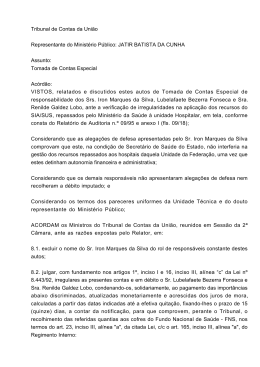 Tomada de Contas Especial Ac - Tribunal de Contas da Uni&atilde;o