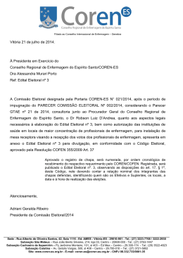 edital eleitoral 3 - Conselho Regional de Enfermagem do Espírito