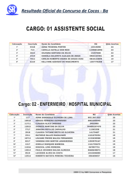 Resultado - Sr Concursos e Pesquisas Ltda