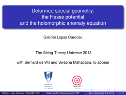 Deformed special geometry: the Hesse potential and the