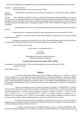 Extrato da Sess&atilde;o de Julgamento