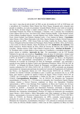 ATA DA 111&ordf; REUNI&Atilde;O ORDIN&Aacute;RIA