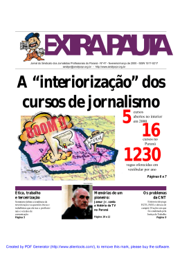 A &ldquo;interioriza&ccedil;&atilde;o&rdquo; dos cursos de jornalismo