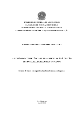 A GEST&Atilde;O DE COMPET&Ecirc;NCIAS E SUA ARTICULA&Ccedil;&Atilde;O &Agrave; GEST&Atilde;O