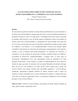 ALGUMAS REFLEX&Otilde;ES SOBRE OS MECANISMOS DE