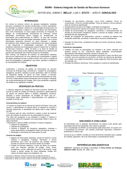 SIGRH - Sistema Integrado de Gest&atilde;o de Recursos Humanos