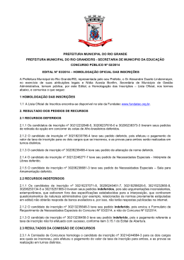 edital n&deg; 03/2014 &ndash; homologa&ccedil;&atilde;o oficial das inscri&ccedil;&otilde;es