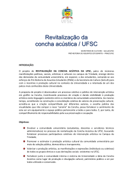 Revitaliza&ccedil;&atilde;o da concha ac&uacute;stica / UFSC