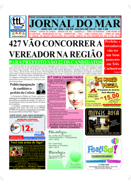 427 V&Atilde;O CONCORRER A VEREADOR NA REGI&Atilde;O