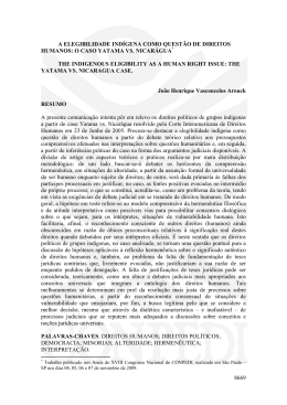 8669 a elegibilidade ind&iacute;gena como quest&atilde;o de