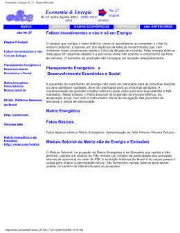 Ano V - No 27 Julho/Agosto 2001